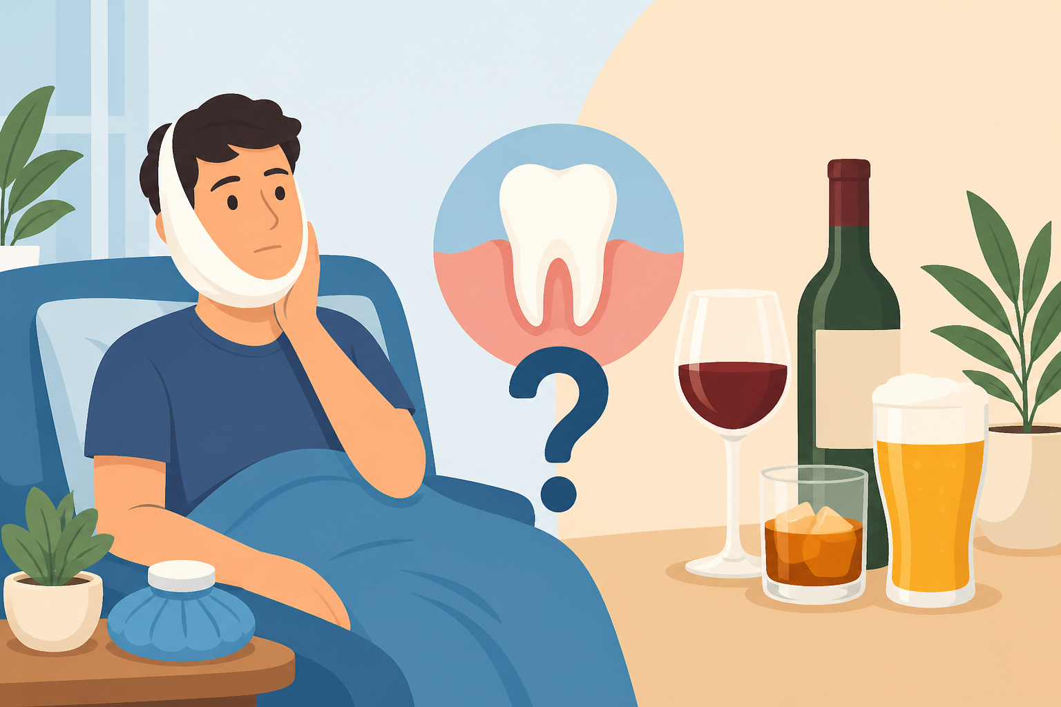 Featured image for Alcohol After Wisdom Teeth Removal: When Is It Safe to Drink?